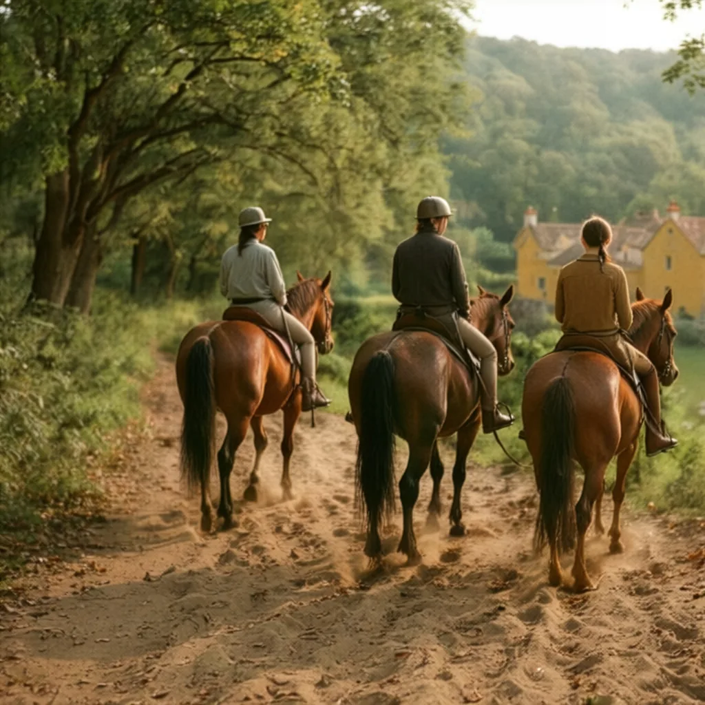 Balade à cheval en Dordogne, autour de Saint-Germain-et-Mons