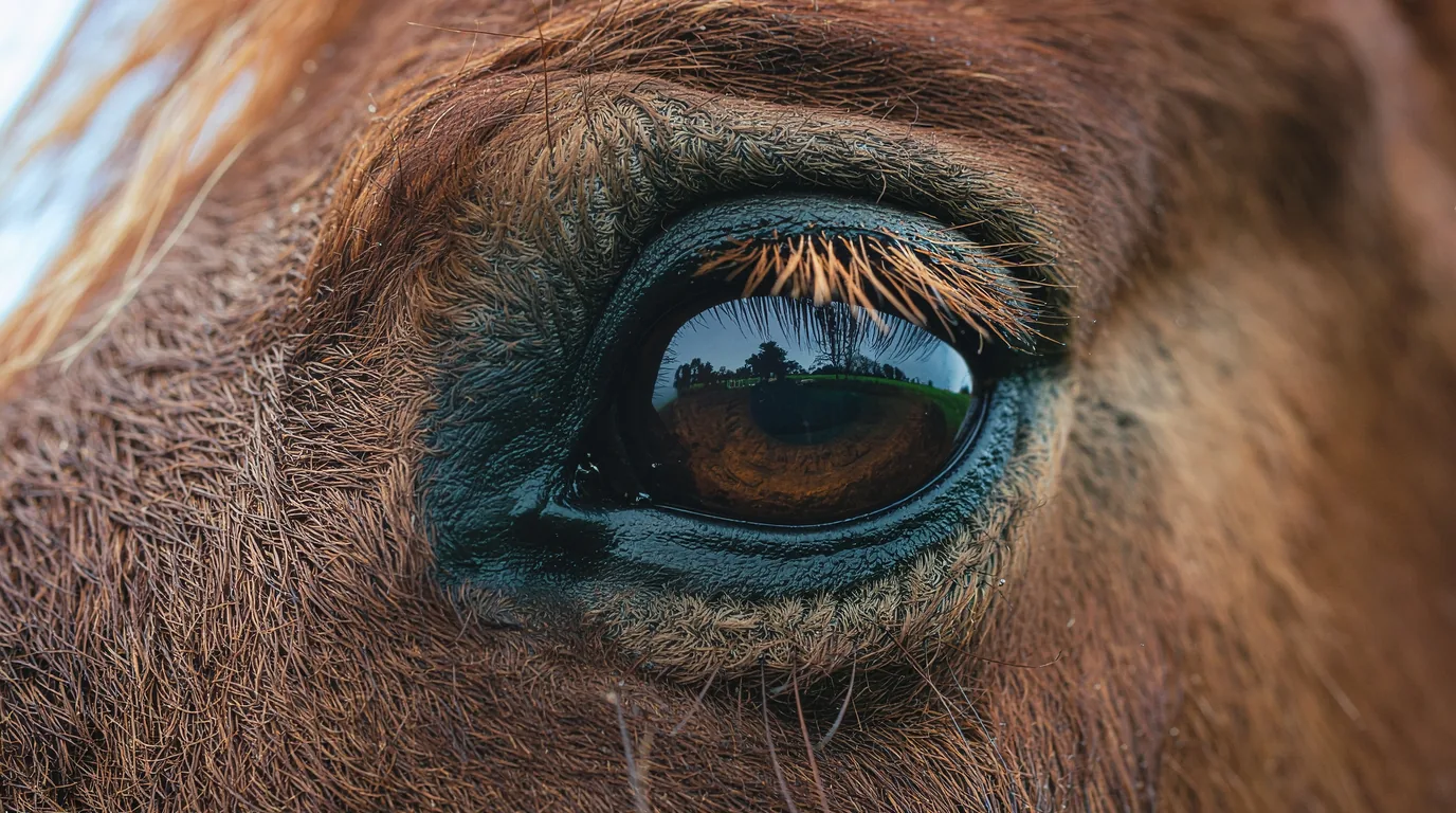Un regard de cheval au Ecurie de St Germain, Saint-Germain-et-Mons